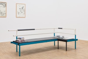 Thea Moeller, Studio Day Sofa, 2020, steel, lacquer, chipboard, Styrodur, 70 x 200 x 100 cm, courtesy of the artist and Wonnerth Dejaco, Vienna