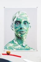 Alex De Brabant, Head #09 (Untitled), Inkjet Print on Hahnemühle Photo Rag, 150 x 120 cm