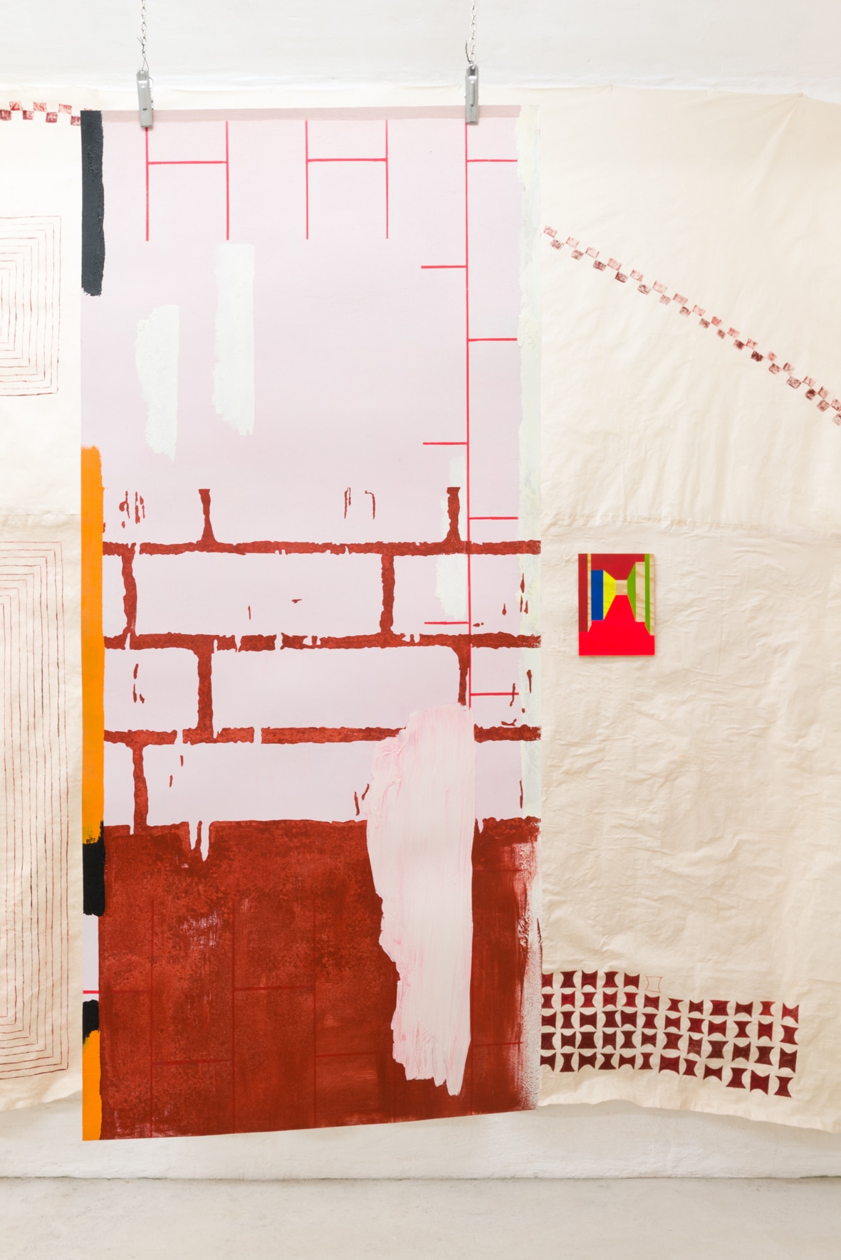 Sonia Almeida, Liminal score, 2021
Oil paint on wood veneer, 117 x 51 cm